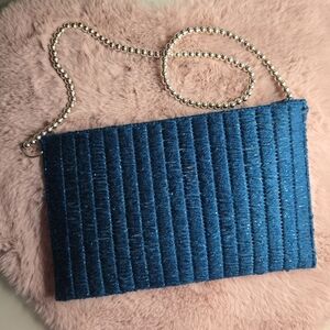 Elegant Teal canvas Clutch Bag